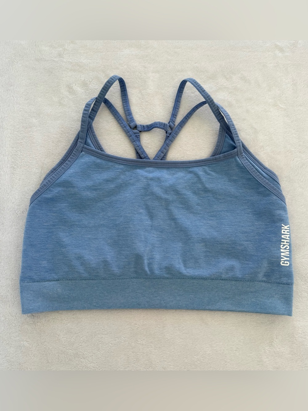 Gymshark Adapt Marl Seamless Sports Bra - Light Blue